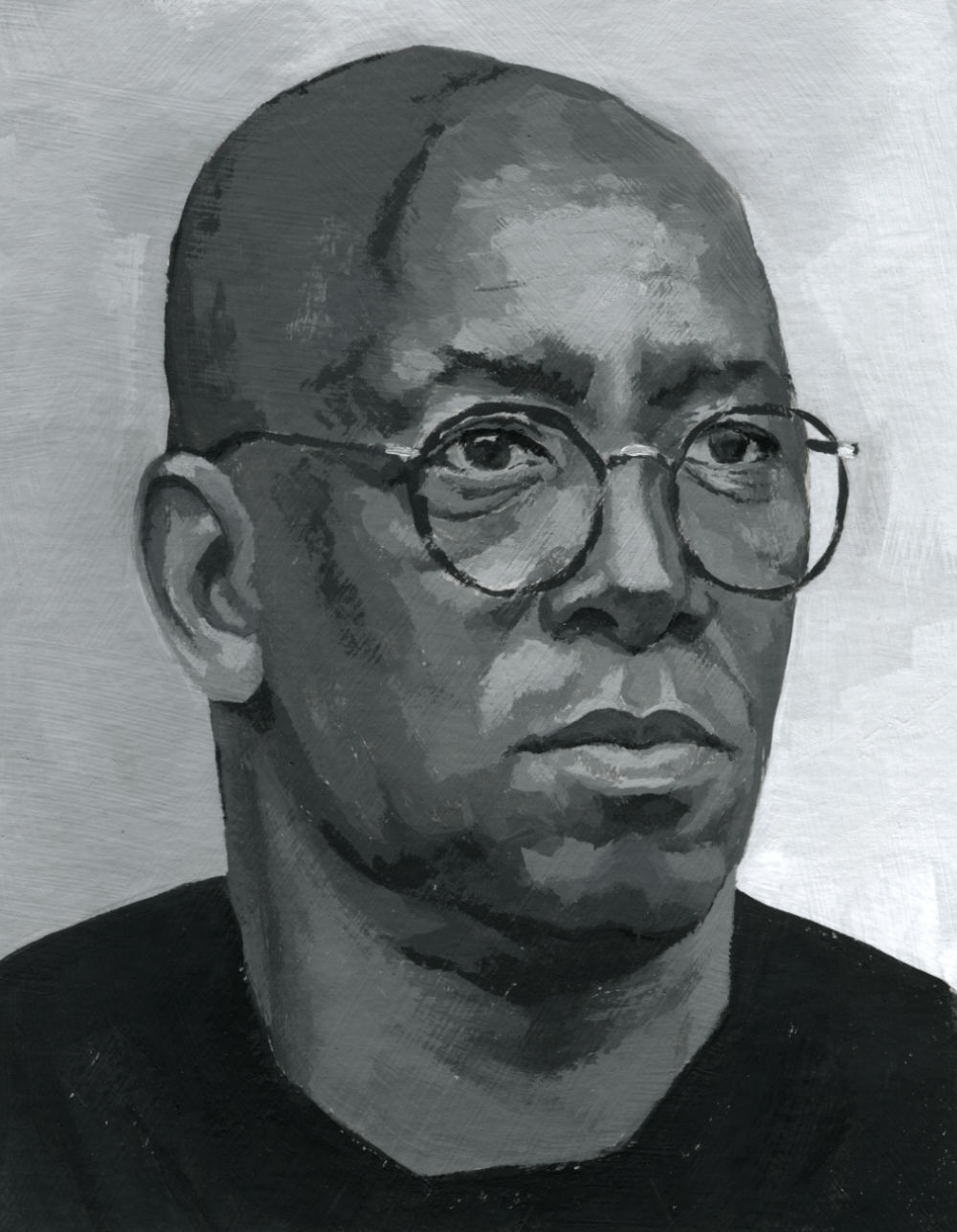 Ian Wright painting in Gouache on Board, by Artist & Illustrator James Martin