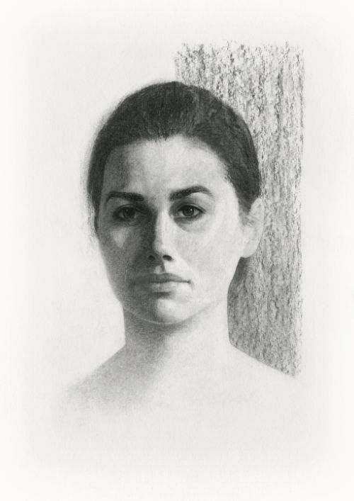 Portrait drawing in Charcoal on Paper, by Artist & Illustrator James Martin